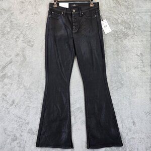 7 For All Mankind Jeans Womens 28 High Waist Ali Flare Coated Denim Classic